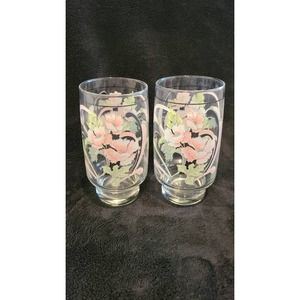 Vintage Floral Stackable Drinking Glasses